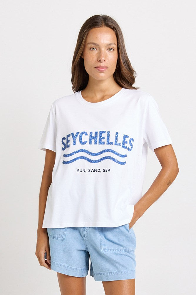 Ellia Print Tee - Seychelles Print | Betty Basics