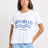 Ellia Print Tee - Seychelles Print | Betty Basics