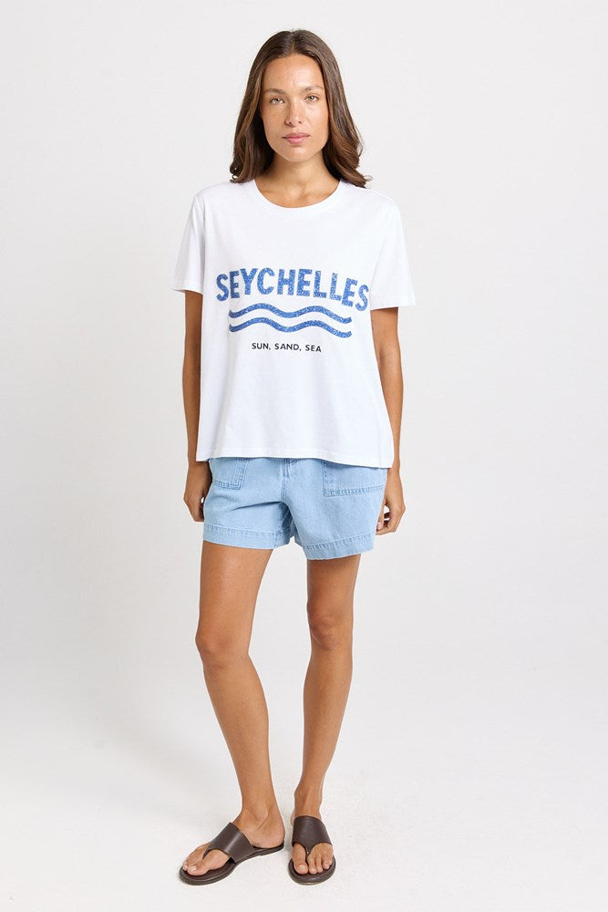 Ellia Print Tee - Seychelles Print | Betty Basics