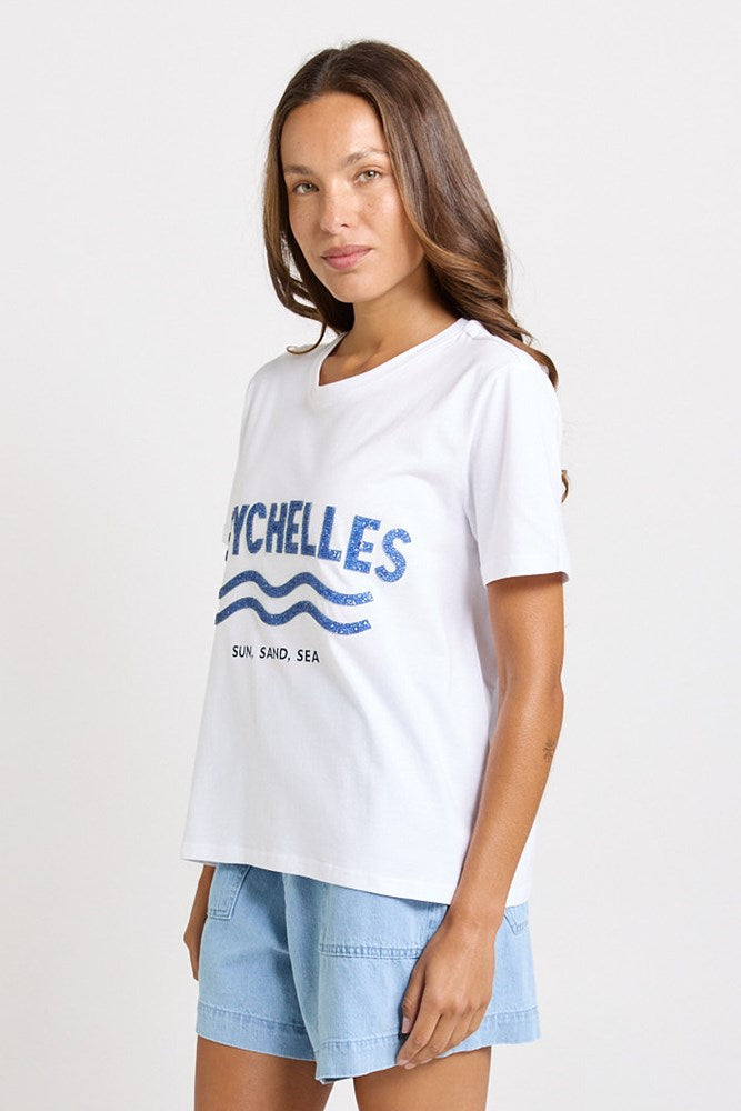 Ellia Print Tee - Seychelles Print | Betty Basics