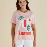 Ellia Crew Tee - Santorini Print