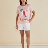 Ellia Crew Tee - Santorini Print