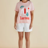 Ellia Crew Tee - Santorini Print