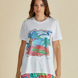 Ellia Crew Tee - Summer Vibes Print