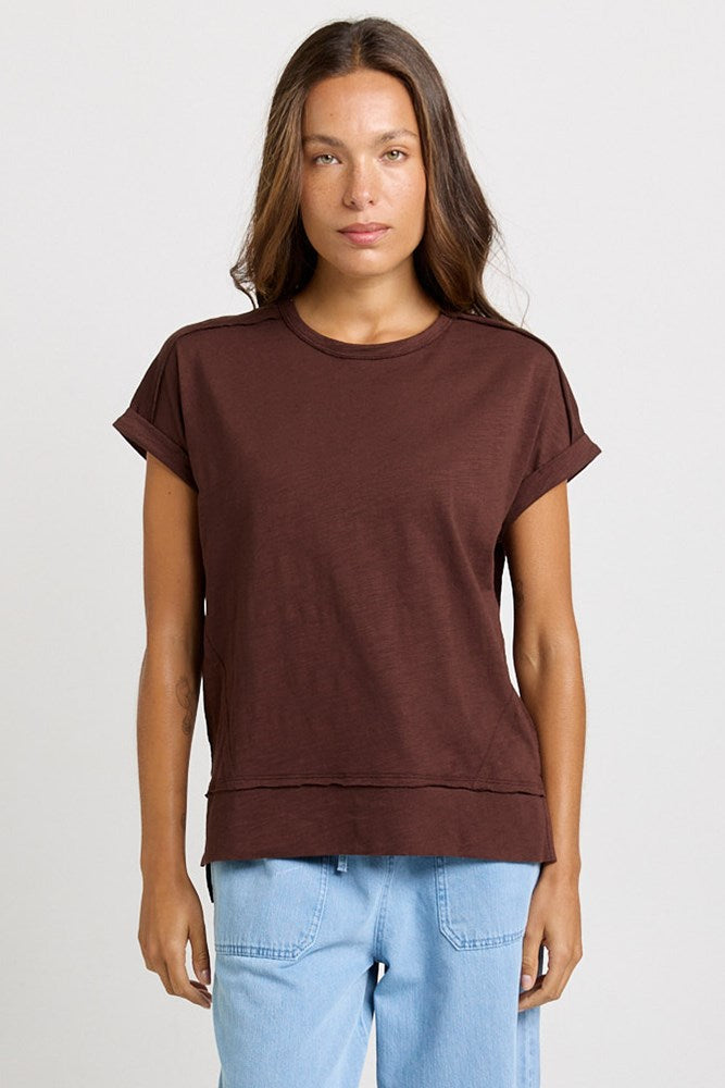 Shirley Short Sleeve Tee - Chocolate | Betty Basics
