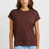 Shirley Short Sleeve Tee - Chocolate | Betty Basics