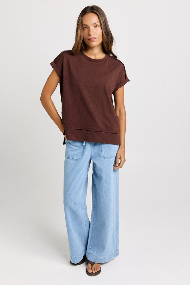 Shirley Short Sleeve Tee - Chocolate | Betty Basics