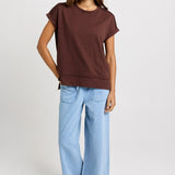 Shirley Short Sleeve Tee - Chocolate | Betty Basics