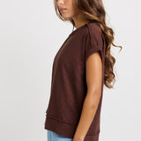 Shirley Short Sleeve Tee - Chocolate | Betty Basics