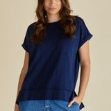 Shirley Short Sleeve Tee - Navy