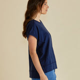 Shirley Short Sleeve Tee - Navy