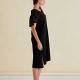 Sawyer Embroidered Dress - Black