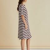 Eloise T-Shirt Dress - Brown Stripe