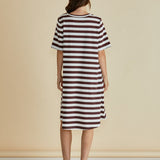 Eloise T-Shirt Dress - Brown Stripe