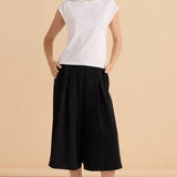 Cuff Rib Tee - White