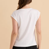 Cuff Rib Tee - White