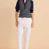 Ralph Rib Top - Navy Stripe