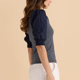 Ralph Rib Top - Navy Stripe