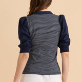 Ralph Rib Top - Navy Stripe