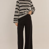 Arden Top - Black/White Stripe