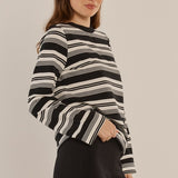 Arden Top - Black/White Stripe