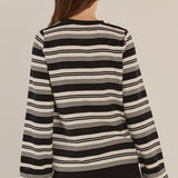Arden Top - Black/White Stripe