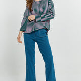 Vienna Tee - Green/Pink/White Stripe