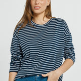 Vienna Tee - Navy/White/Blue Stripe