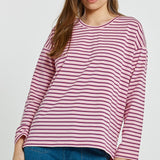Vienna Tee - Pink/Purple/Red Stripe
