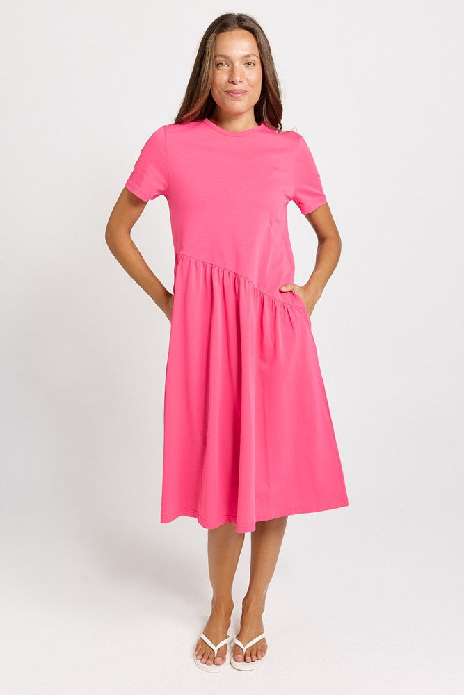 Ava Asymmetrical Dress - Pink | Betty Basics