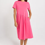 Ava Asymmetrical Dress - Pink | Betty Basics