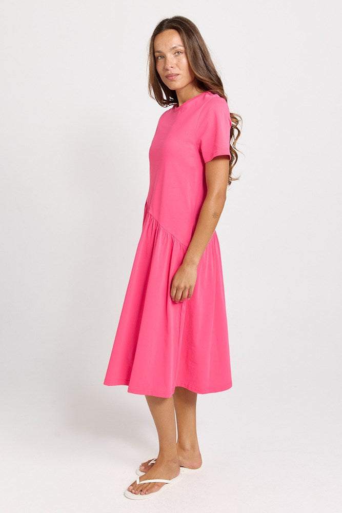 Ava Asymmetrical Dress - Pink | Betty Basics
