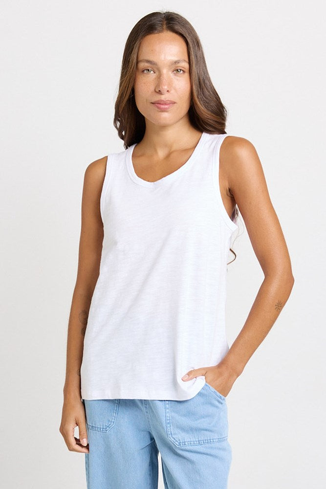 Rory Slub Tank - White | Betty Basics
