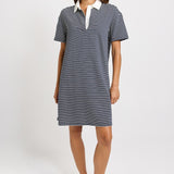 Freddy Polo Dress - Navy/White Stripe | Betty Basics