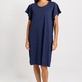 Celene Frill Dress - Navy | Betty Basics