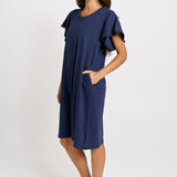 Celene Frill Dress - Navy | Betty Basics