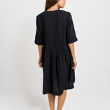 Jax Cotton Jersey Midi Dress - Black