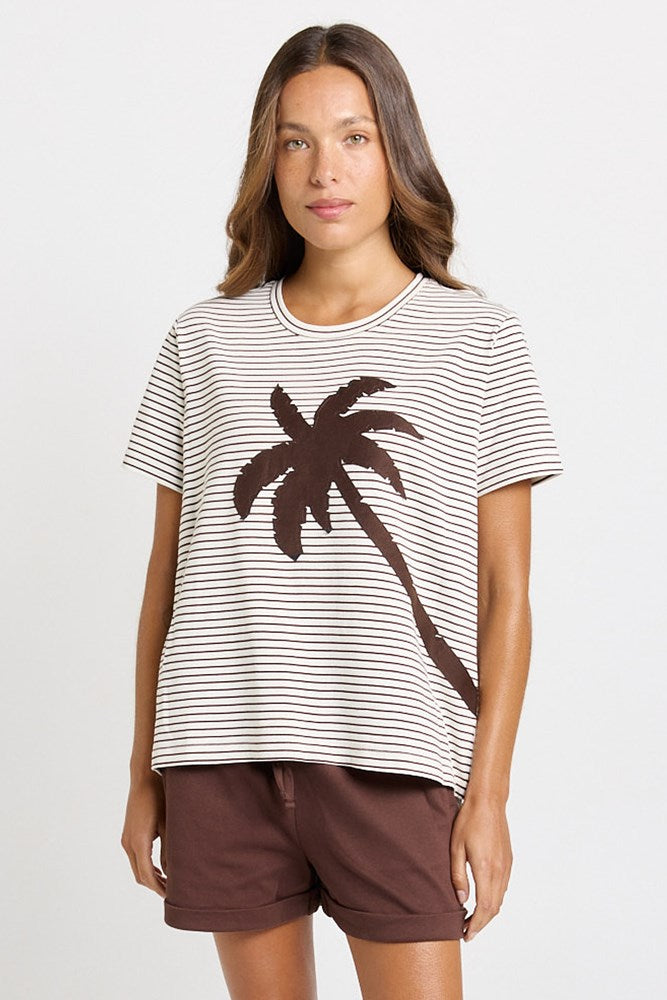 Tibby Tee - Chocolate Stripe | Betty Basics