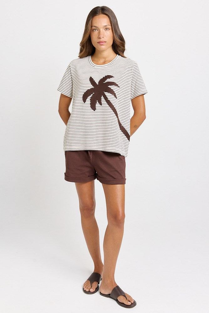 Tibby Tee - Chocolate Stripe | Betty Basics