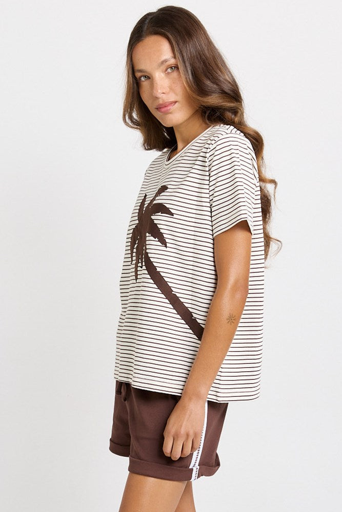 Tibby Tee - Chocolate Stripe | Betty Basics