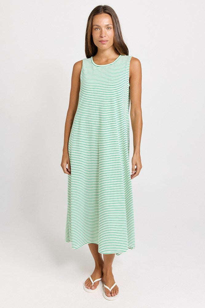 Sabrina Maxi Dress - Green Stripe | Betty Basics