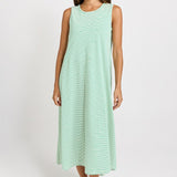 Sabrina Maxi Dress - Green Stripe | Betty Basics