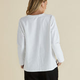 Brixley Long Sleeve Top - White