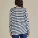 Hendrix Ribbed Long Sleeve Tee - Stripe