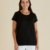 Caia Crew Tee - Black