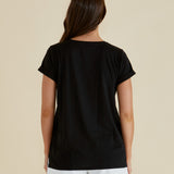Caia Crew Tee - Black