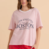 Relax Boxy Tee - Boston Print