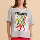 Relax Boxy Tee - Chilli Print