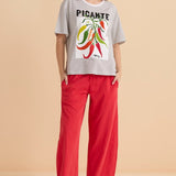 Relax Boxy Tee - Chilli Print
