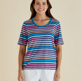 Riley Tee - Multi Stripe